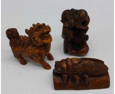 Three netsuke