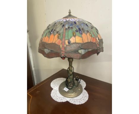 A Tiffany style lamp height approximately 64cm