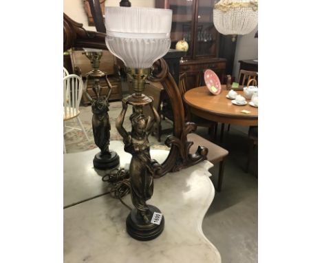Art Deco style figurine table lamp