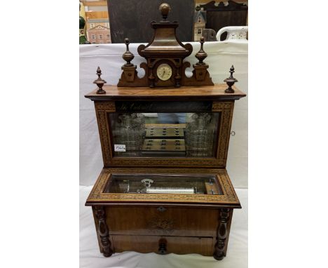 The Victoria Commemorative Cabinet - A top quality Victorian music box incorporating drinks cabinet playing 8 tunes having 2 