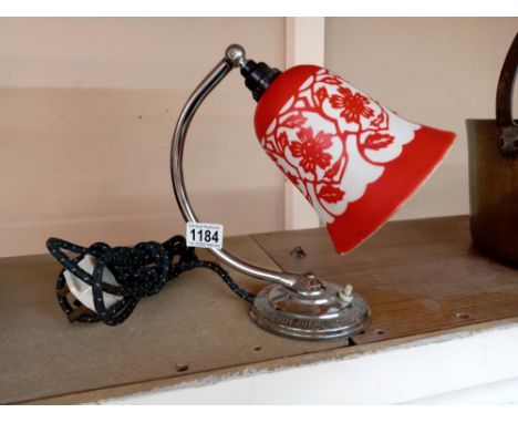 An art deco chrome table lamp