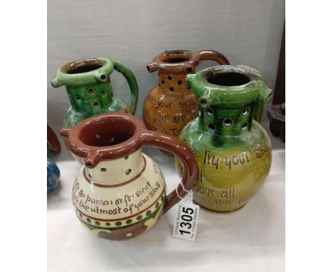 4 puzzle jugs including Barum Barnstaple