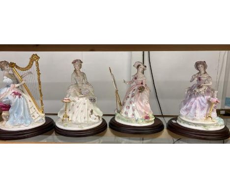 A set of four Royal Worcester Graceful art figurinesNo certificates or boxes, all appear in good undamaged condition.