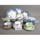 A Meakin "Normandy" pattern part dinner service, a Myott "Princess Elizabeth" part teaset and dinner