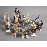 A collection of Goebel and other ceramic birds