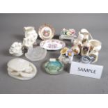 A collection of crested wares and other decorative ceramics