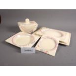 A collection of Royal Staffordshire Clarice Cliff "The Biarritz" pattern dinner wares (cover missing