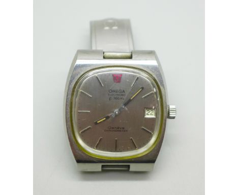 An Omega Electronic f300Hz Geneva chronometer wristwatch 