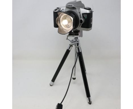 LED camera lamp, made from Canon EOS 500 camera with power supply and mini tripod, working at lotting. UK P&amp;P Group 2 (£2