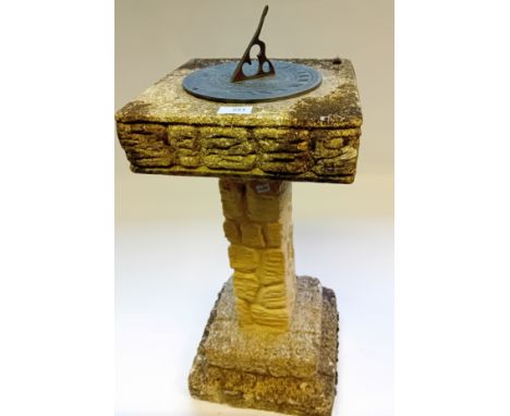 Stone Garden square Sundial [63cm]