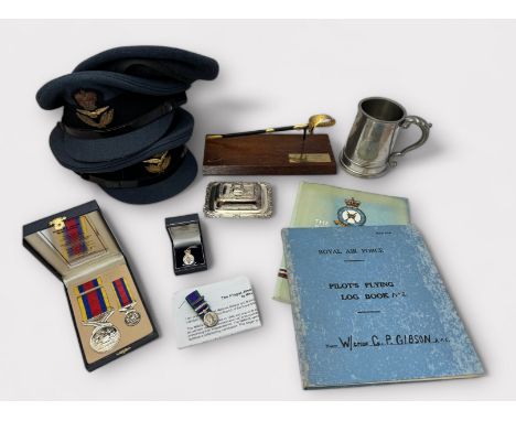 Royal Air Force range attributed to Sqn Ldr P. Bessant with Pingat Jasa Malaysia boxed set with full size medal, miniature an