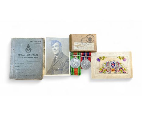 Second World War, 1939-1945 War Medal and Defence Medal pair, with box of issue, R.A.F. Service and Release Book and further 