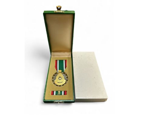 Kingdom of Saudi Arabia Liberation of Kuwait medal in Kingdom of Saudi Arabia box. 