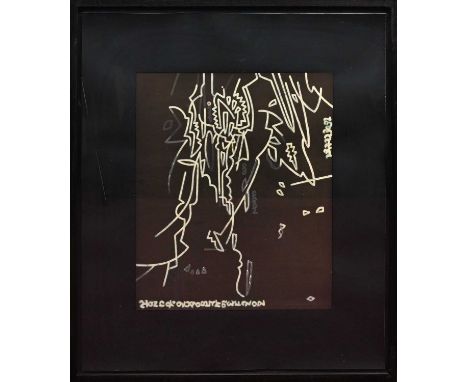 * WILL MAW (BRITISH b. 1973), UNTITLED screenprint with monotype on papermounted, framed and under glassimage size 61cm x 51c