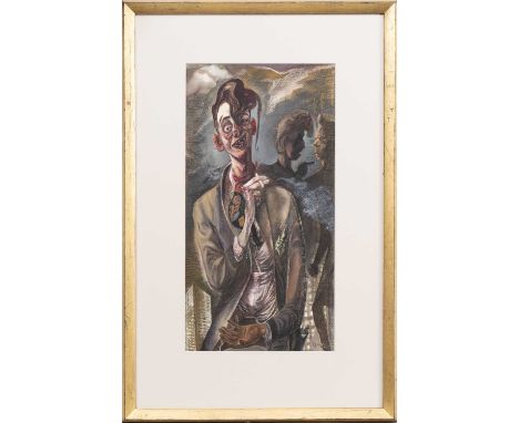 * JOHN BYRNE RSA (SCOTTISH 1940 - 2023), THE EEJIT mixed media on paper, signedmounted, framed and under glassimage size 46cm