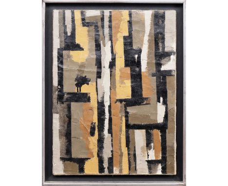 * WILLIAM GEAR RA FRSA RBSA (SCOTTISH 1915 - 1997), AUTUMN STRUCTURE  oil on canvas, signed, titled and dated '53 versoframed