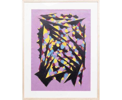 * WILLIAM GEAR RA FRSA RBSA (SCOTTISH 1915 - 1997), UNTITLED mixed media on board, signed and dated '77mounted, framed and un