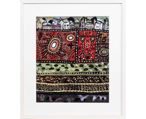 * ALAN DAVIE CBE RA HRSA RWA (SCOTTISH 1920 - 2014), OPUS G 2392 SHAMAN'S WHEEL NO. 2 gouache on paper, signed, titled and da
