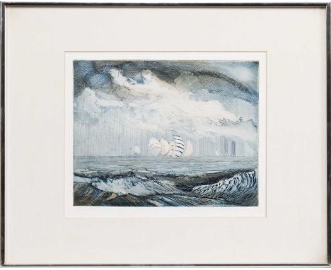 * TOM MACKENZIE (SCOTTISH 1947 - 2018), SPINNAKERS limited edition etching on paper, signed and numbered 22/30mounted, framed