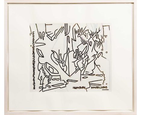 * WILL MAW (BRITISH b. 1973), UNTITLED screenprint with monotypemounted, framed and under glassimage size 51cm x 61cm, overal