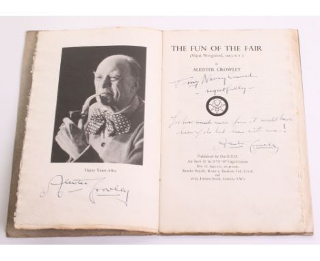 Very Rare Double Signed copy of the Limited Edition Book “The Fun Of The Fair” by Aleister Crowley, the book is number 160 of