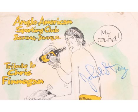 Boxing Interest, Anglo American Sporting Club Boxing Dinner Programme 28th October 1976, this was a tribute night to Chris Fi