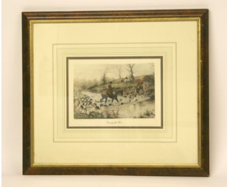 Two Framed Prints of a Fox Hunting Scene, accompanied by a limited edition print of Horse Racing interest. (3 items) 