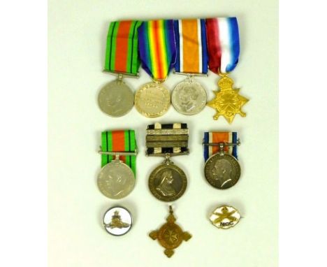 A group of medals, comprising a WWI British War medal, a Service Medal of the Order of St John with three silver bars, a set 