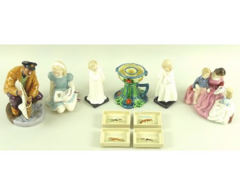 A collection of Royal Doulton figures, including 'The Bedtime Story', model 2059, 13cm, 'Sailor's Holiday', model 2442, 16cm,