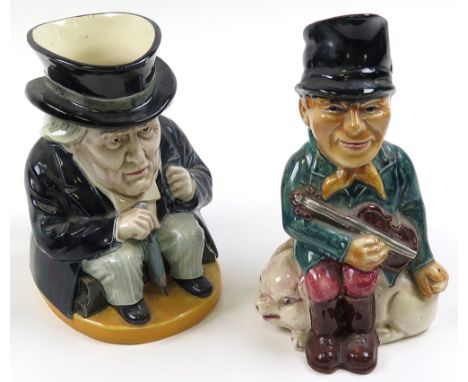 Two Toby Jugs the first being Mike by Shorters and an unmarked similar