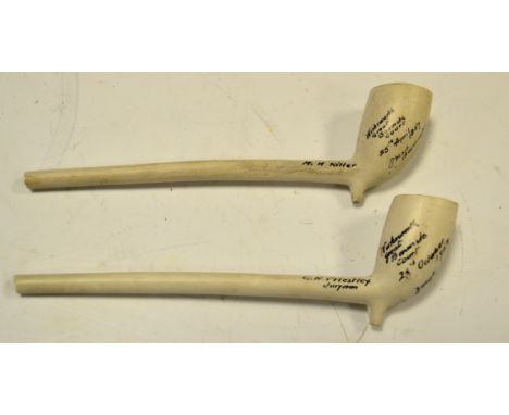 Local Interest - A  Wirksworth Great Barmote Court Clay pipe, dated 25th October 1958 presented to G.H. Priestley juryman, J 