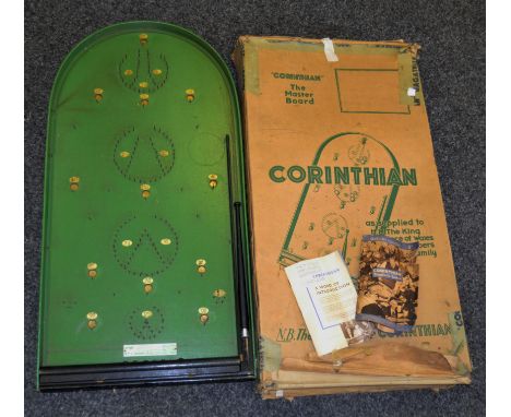 A 1930's bagatelle board, boxed