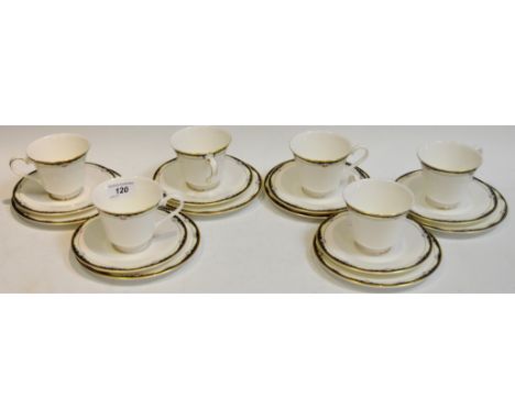 A Royal Doulton, Rhodes pattern tea service, for six