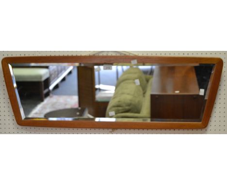 A 1960's teak framed mirror 