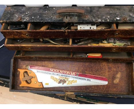Mid 20th Century tool chest with vintage tools&nbsp;PROCEEDS TO MACKWORTH CHURCH CHARITY
