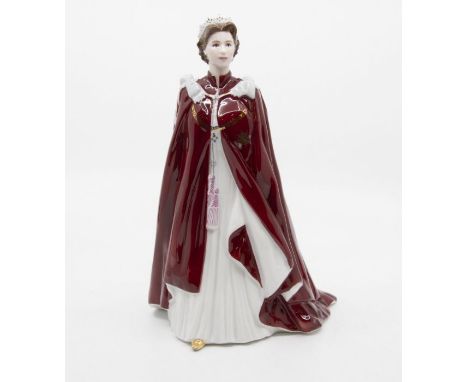 Boxed Royal Worcester figure of Elizabeth II
