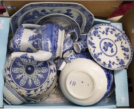 Jasper cheese cover and base a.f., 19th Century Spode, 20th Century SPode, 19th Century meat plate, Coalport and other blue a