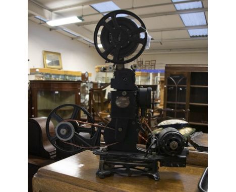 Vintage Pathescope black film projector, 1920's, French made, British parts, No 175968-195945-196895