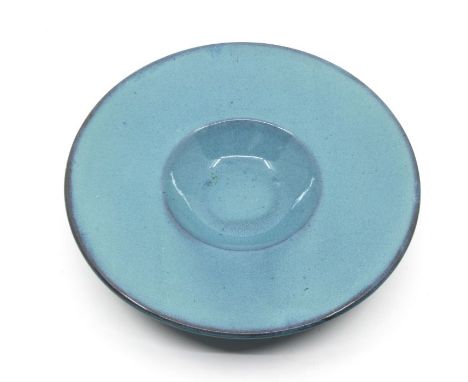 Poole Pottery: A Poole Pottery Carter Stabler &amp; Adams blue glazed bowl. Diameter approx 32.5cm. Marks to the base.