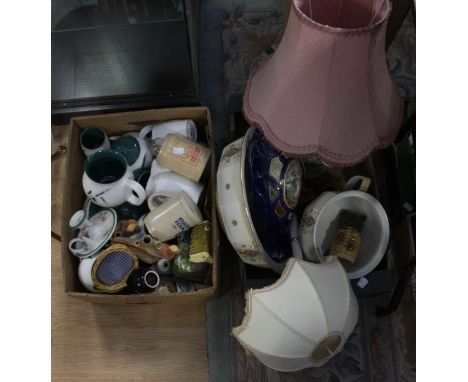 Mixed collection of 20th Century ceramics including Denby dinner wares, lamp, potties, vases, tea items