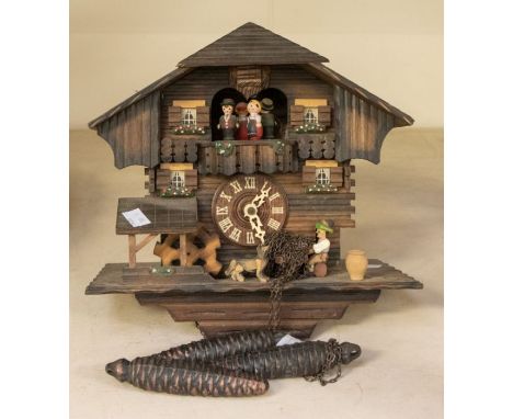 Mid 20th Century cuckoo clock with weights