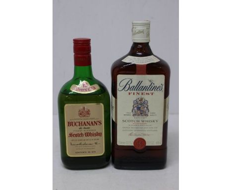 Two Bottles Of Scotch Whisky To Include  A Bottle Of Buchanan's De Luxe 12 Year Old Scotch & A Bottle Of Ballantine's Finest 