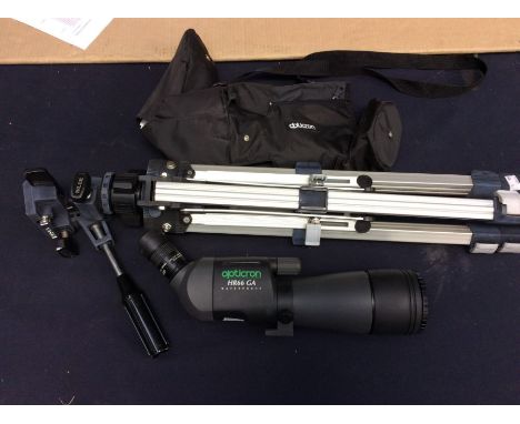 Bird watching scope on tripod, Opticron in make