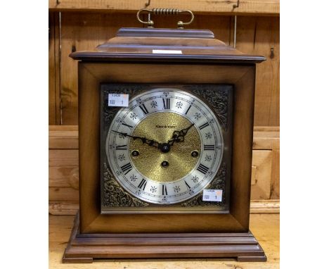 A 1980's German Westminster chime mahogany mantle clock
