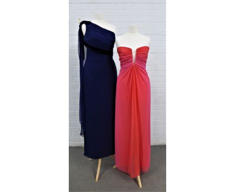 Vintage clothing to include a  Tadashi sleeveless evening dress, Jean Allen of London chiffon and velvet shift dress with a c