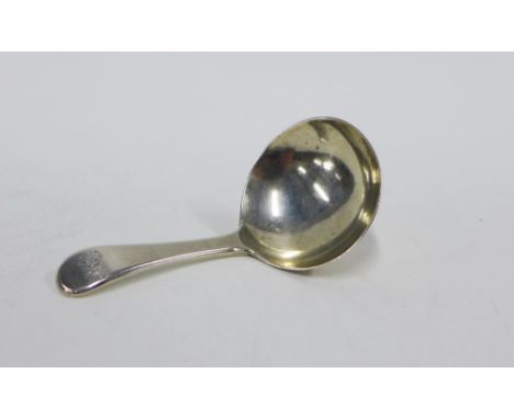 Georgian silver caddy spoon, William Eley and William Fearn, London 1804, 8cm 