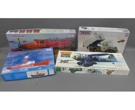 Model kits to include Trinity South Light Ship, Emhar Bedford Five Ton Tipper Truck,  Matchbox Lysander mark I/III and a Mini