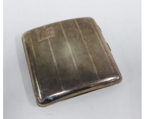 George V silver cigarette case, Birmingham 1929  