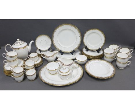 Royal Worcester Marquis pattern table wares to include a teaset, serving plates, bowls, side plates, etc (approx 57)