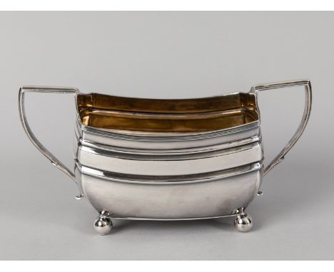 Große Zuckerschale (George III.), Alice & George Burrows, London, 1805.925/-Silber, ca. 355 g, innen vergoldet; leicht gebauc